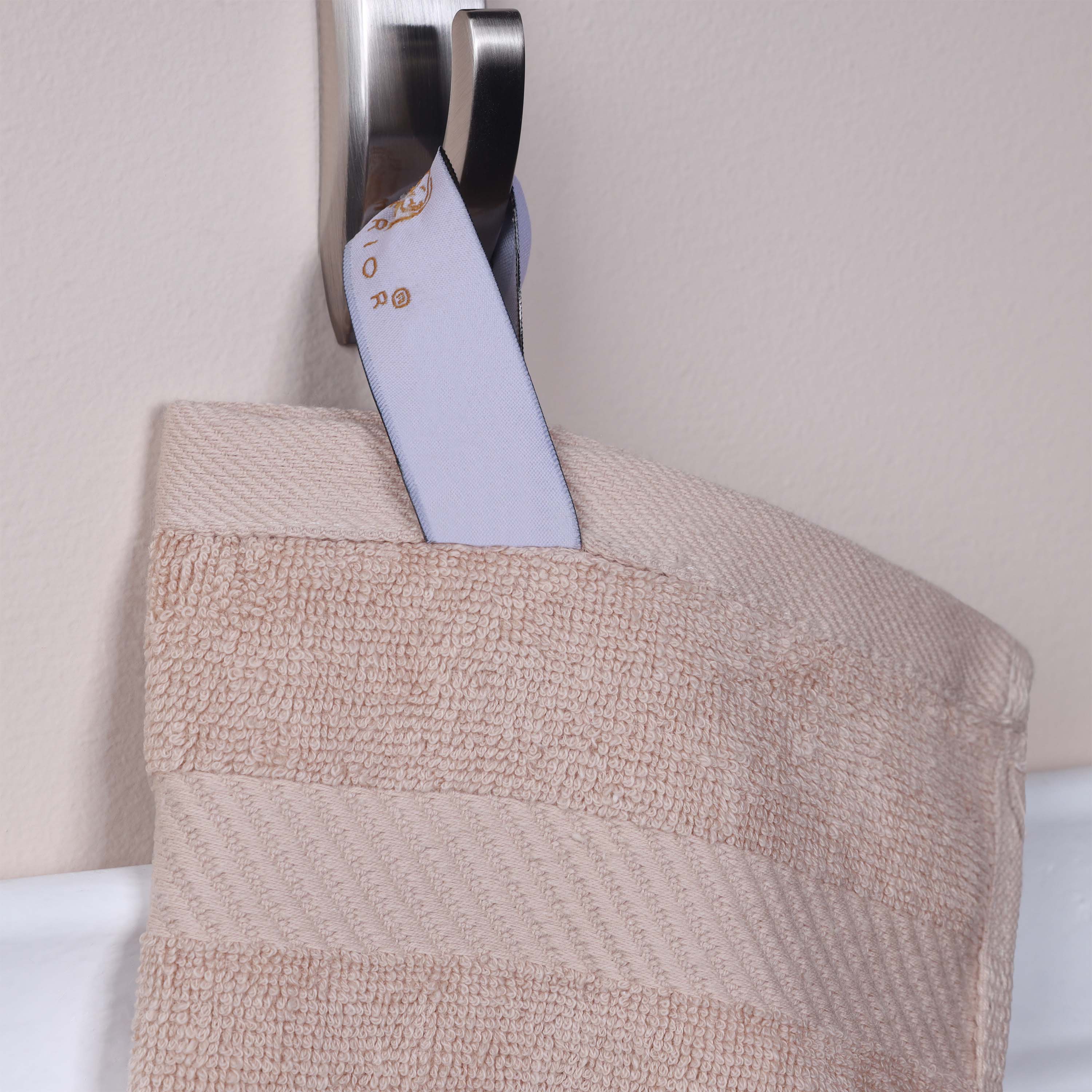 Premium 6-Piece Egyptian Cotton Hand Towel Set with Elegant Dobby Border - Soft & Absorbent for Bathroom, Kitchen, and Guest Use