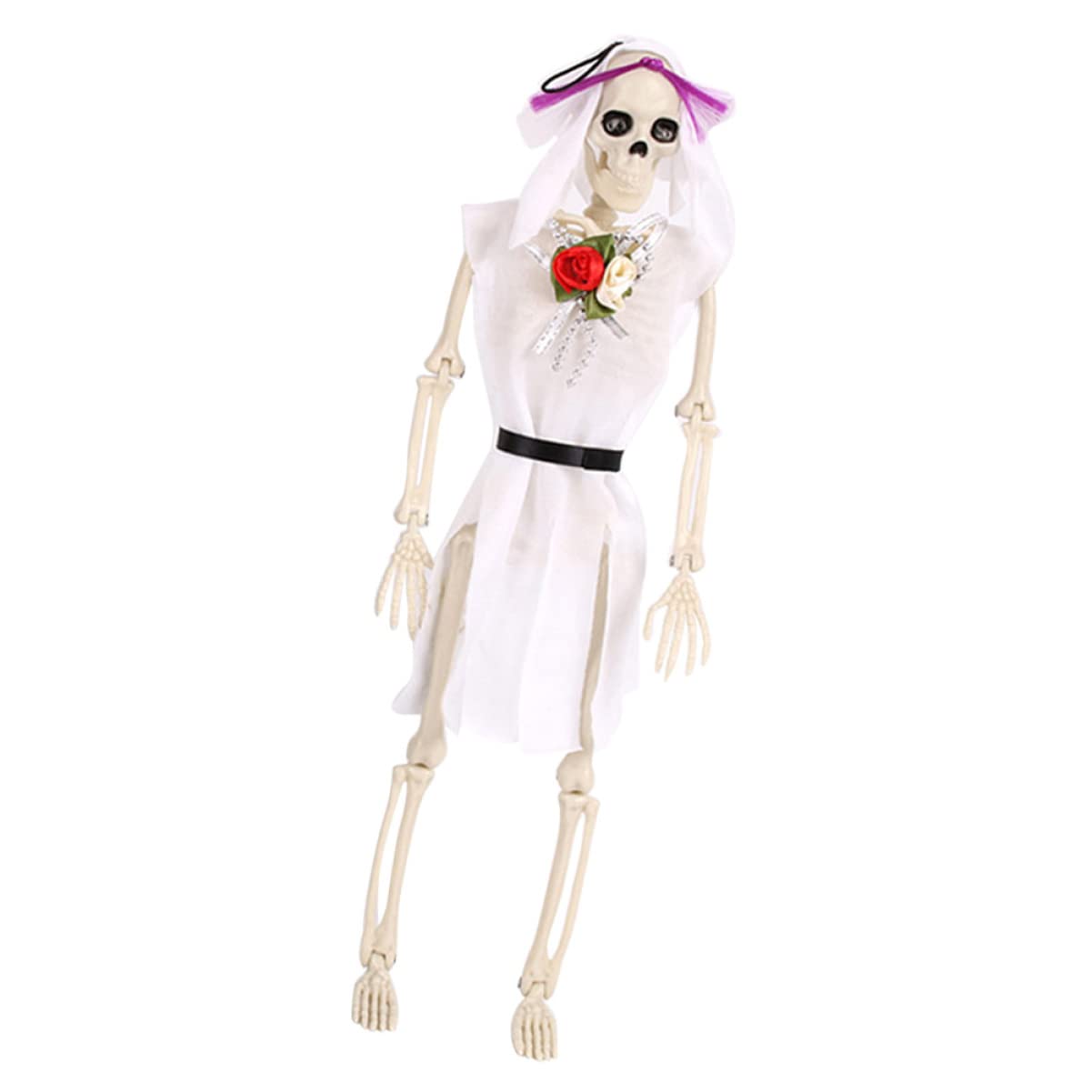 Halloween Bride Skeleton Decor - DIY Plastic Skeleton Ornaments for Halloween, Spooky Couple Pendants for Home & Party Decoration | Perfect for Haunted House, Themed Parties & Scary Displays