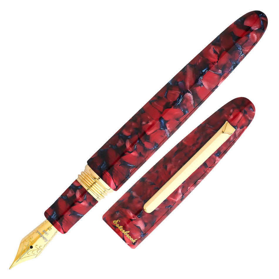 Esterbrook Estie Oversize Fountain Pen - Scarlet with Gold Trim - Premium Writing Instrument for Calligraphy, Journaling & Gifting