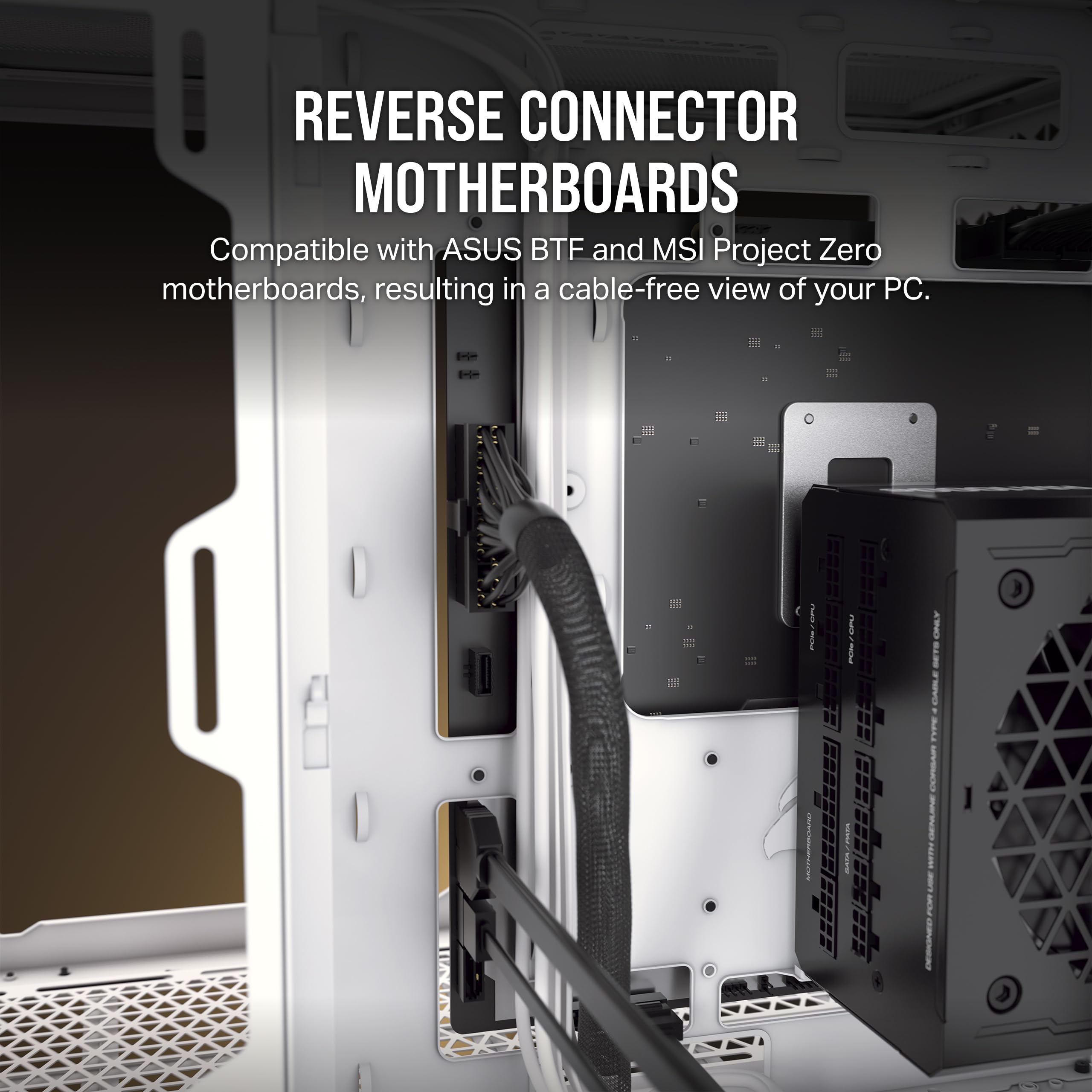CORSAIR 2500X mATX PC Case - Dual Chamber Design, Panoramic Tempered Glass, Reverse Motherboard Compatibility - White/Bamboo Wood - Perfect for Compact Gaming Rigs & Home Office Setups