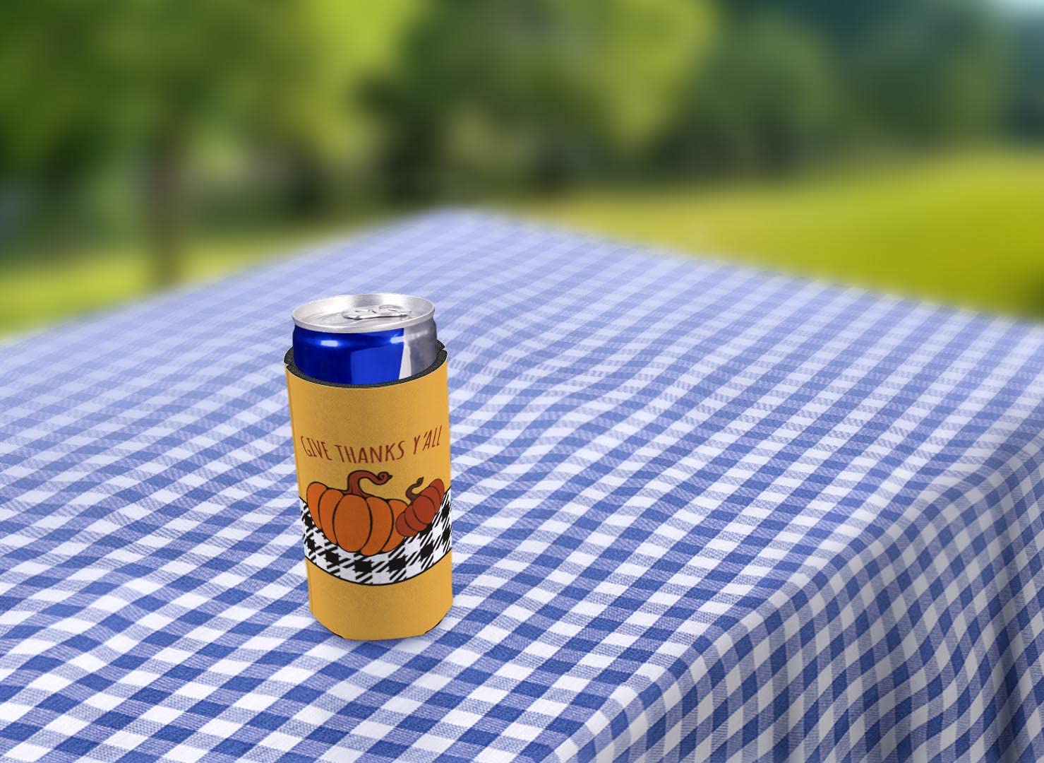 48-Pack Ultra Slim White Can Coolers - Thanksgiving Fall Party Decorations with 'Give Thanks Y'all' Design | Perfect for Holiday Gatherings, Tailgates & Seasonal Celebrations
