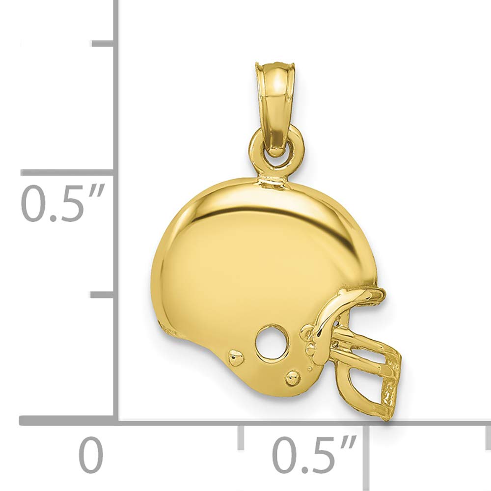 10K Yellow Gold Football Helmet Charm Pendant - FJC Finejewelers - Perfect for Gifts, Jewelry Making & Sports Fans Collection