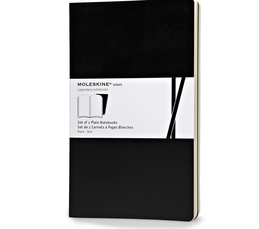 Premium Moleskine Volant Plain Notebook Set of 2 - Large Size (5