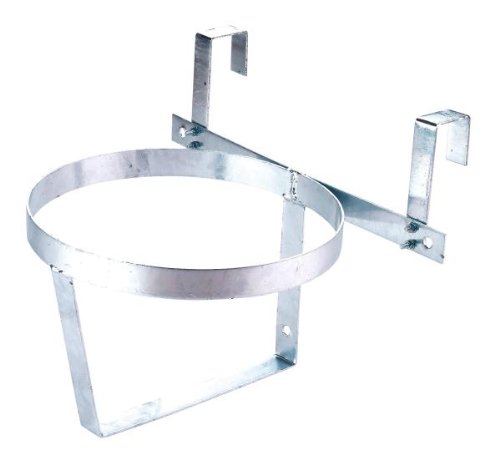 Galvanized Bucket Holder for Hanging - Heavy Duty Metal Wall Mount Organizer for Kitchen, Bathroom & Garden Storage (Perfect for Plants, Cleaning Supplies & Tools)