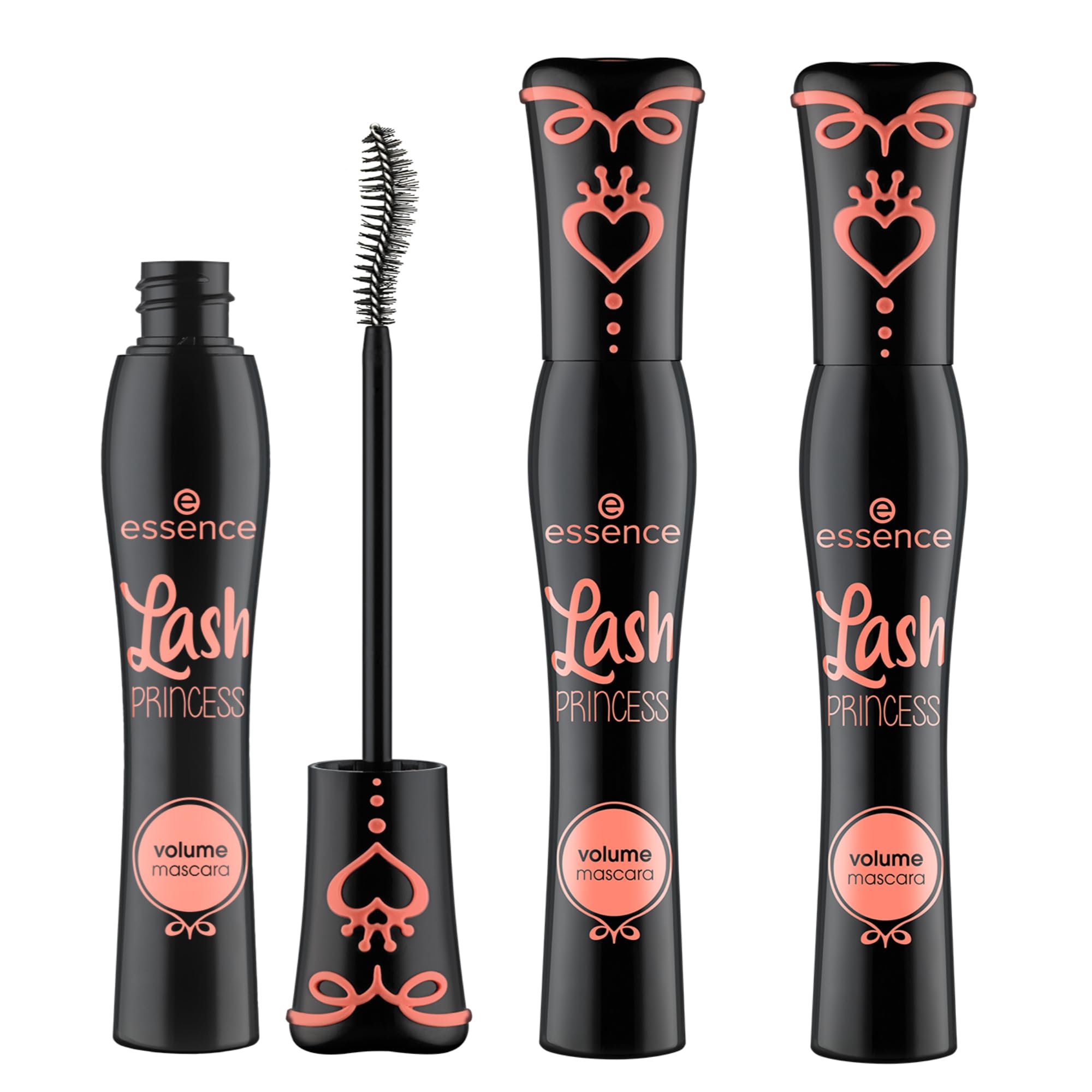 Essence Lash Princess Volume Mascara - Cruelty Free & Vegan - Black (3 Pack) | Lengthening & Volumizing for Dramatic Lashes | Perfect for Everyday Wear & Special Occasions
