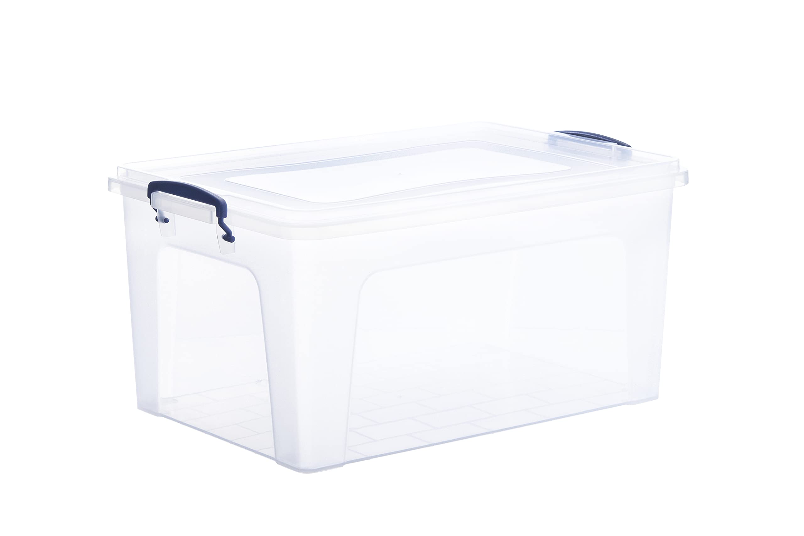 Superio Clear Plastic Storage Bins with Lids - 6 Pack 28.5 Qt BPA Free Stackable Organizing Containers for Home, Office, Dorm - Perfect for Closet, Pantry & Toy Organization