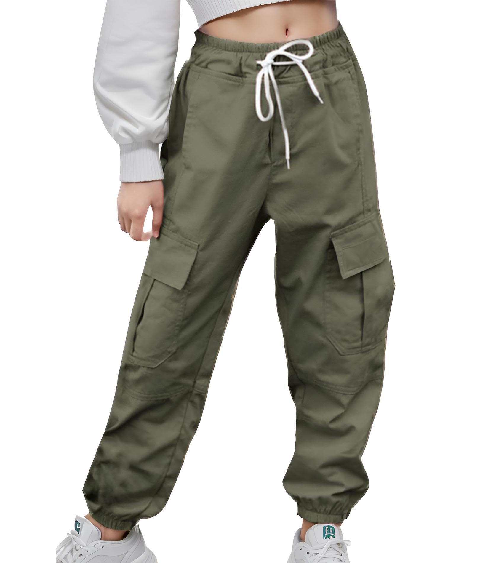 **Women's Baggy Cargo Pants with Elastic Waist – Oversized Casual Joggers for Work & Streetwear | Trendy & Comfortable Women's Trousers for Everyday Wear**    *(Perfect for Casual Outfits, Workwear, Travel, and Urban Fashion – Stylish & Functional Cargo Pants for Women & Teens)*