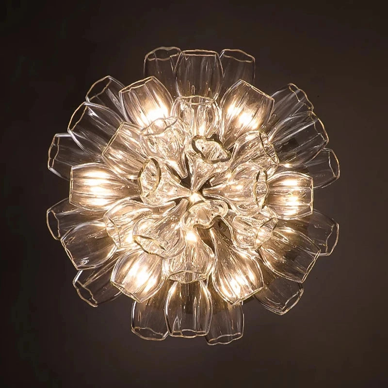 Sasha Modern Designer Crystal Flower Chandelier - Elegant Ceiling Light Fixture for Dining Room, Bedroom & Living Room Decor | Luxury Home Lighting Solution