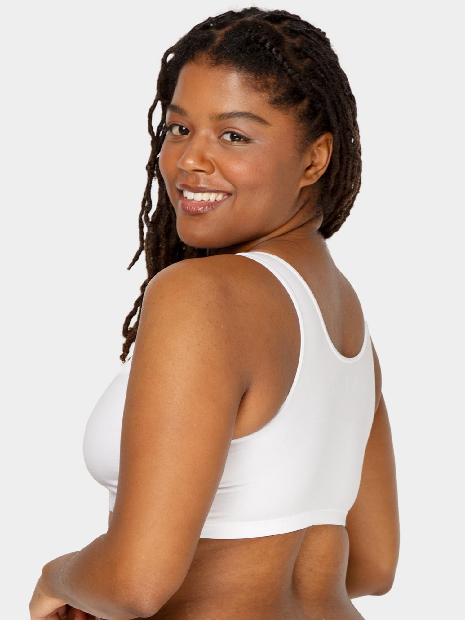 Fruit of the Loom Women's Cotton Tank Bra - Soft Comfortable Wireless Support, Breathable Stretchy Fit for Everyday Wear, Yoga & Lounge