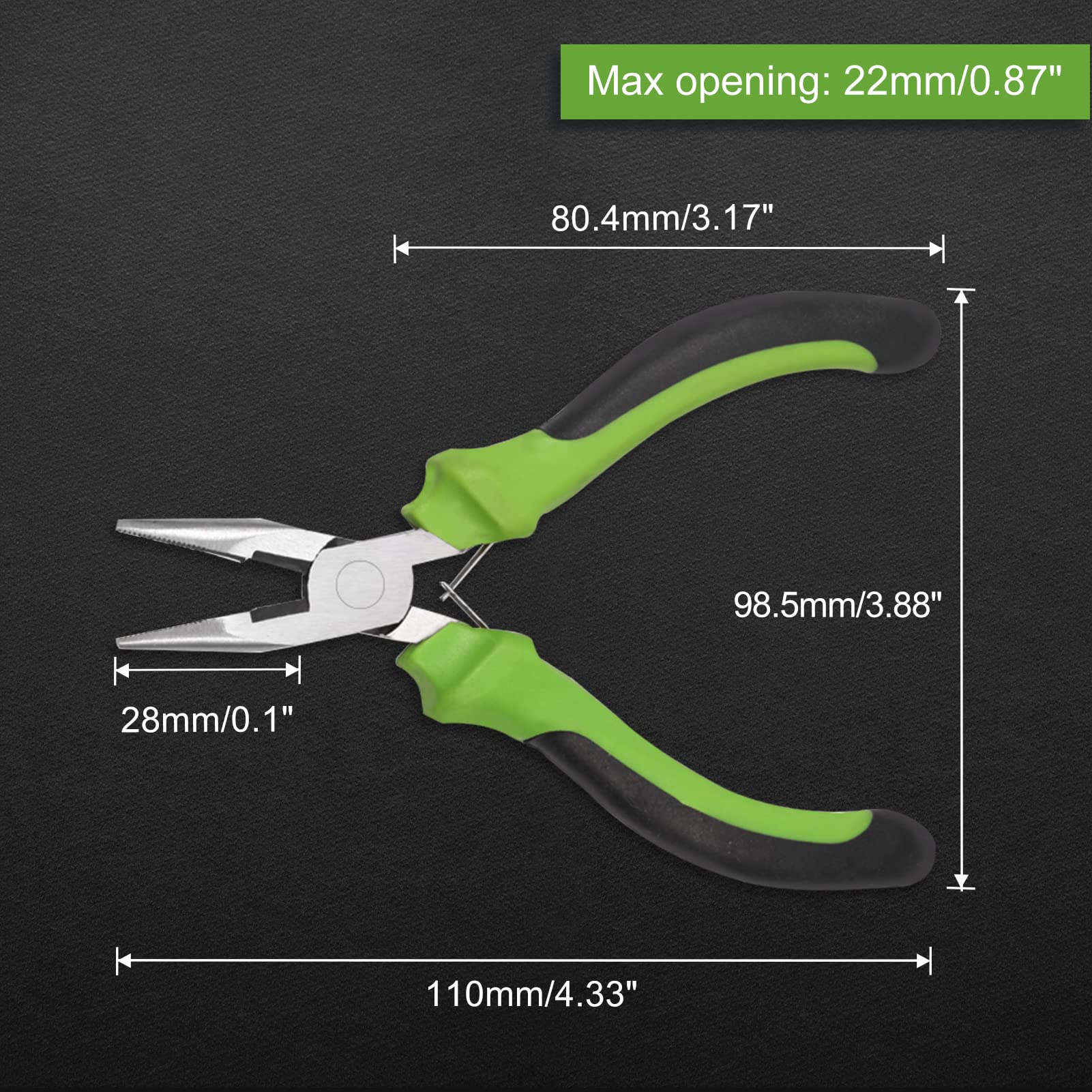 4.5 Inch Mini Long Nose Pliers with Wire Cutter - Precision Jewelry Making & Handcraft Tool for Beading, Electronics Repair, DIY Projects | Durable Wire Cutting Pliers for Craftsmen & Hobbyists