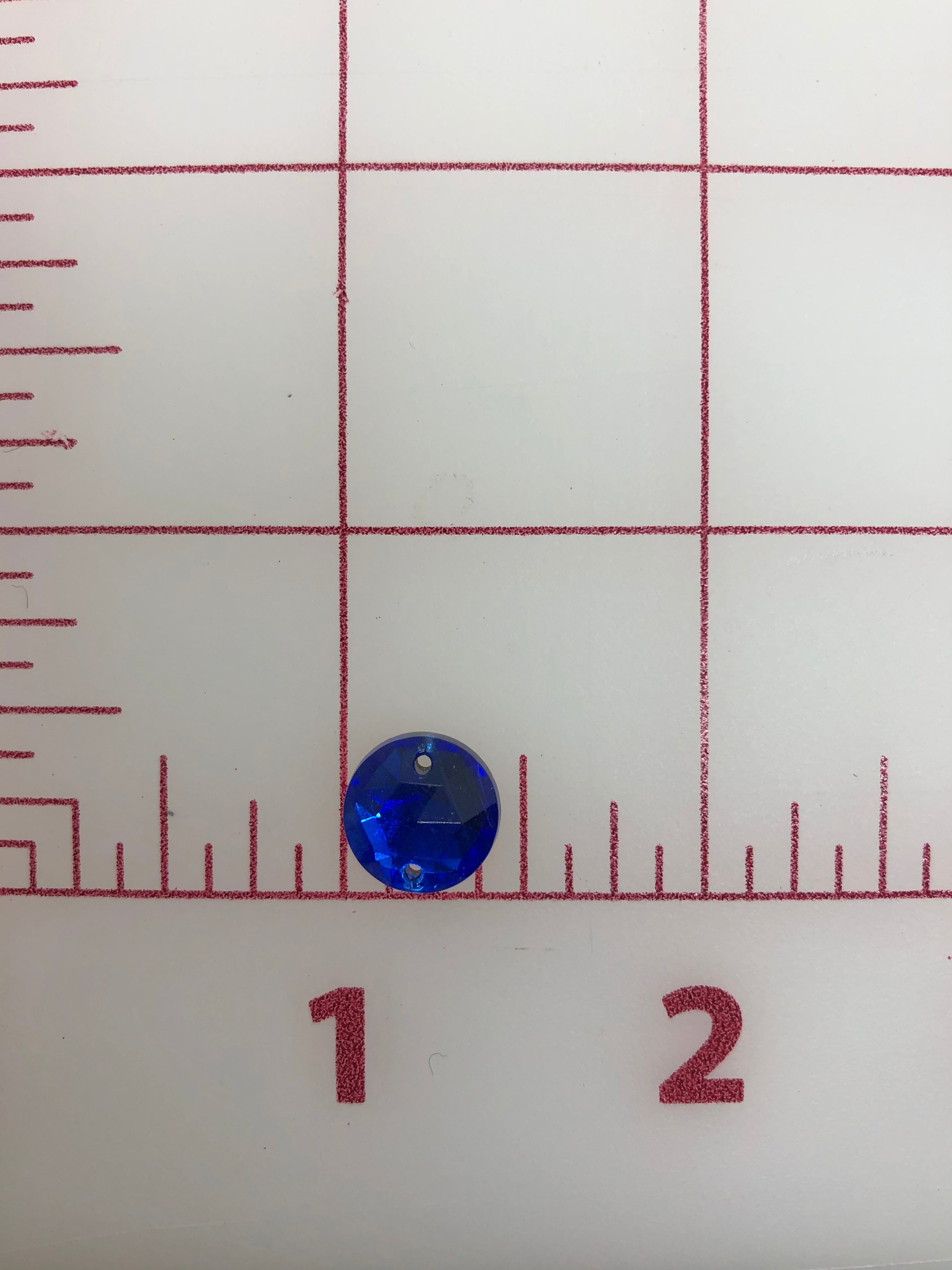 11mm Czech Sapphire Round Rhinestones - 12 Pack for Sewing, Costume Design, DIY Jewelry & Craft Projects