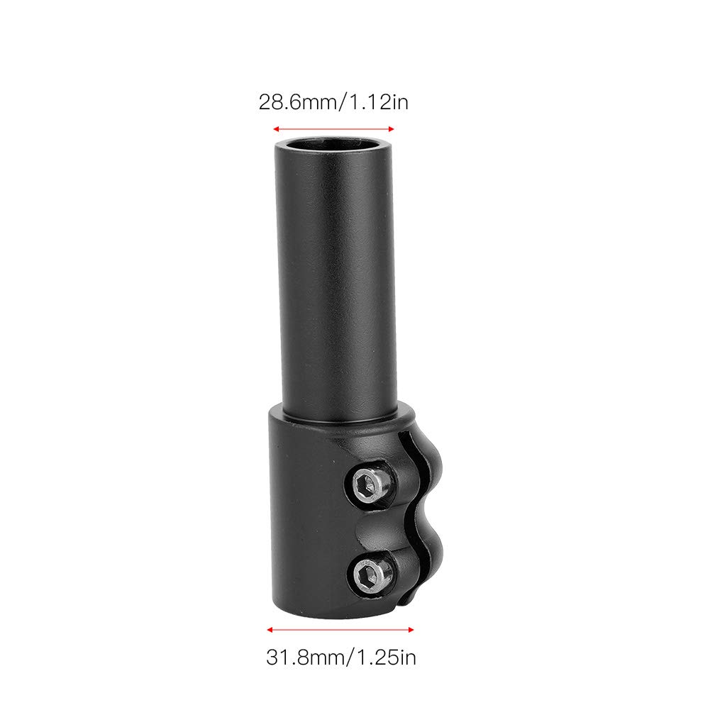 Hapivida 4.7in Aluminum Alloy Bike Stem Riser Handlebar Extender - Black - Compatible with Mountain Bikes & Road Bikes - Perfect for Commuting, Trail Riding & Cycling Adventures