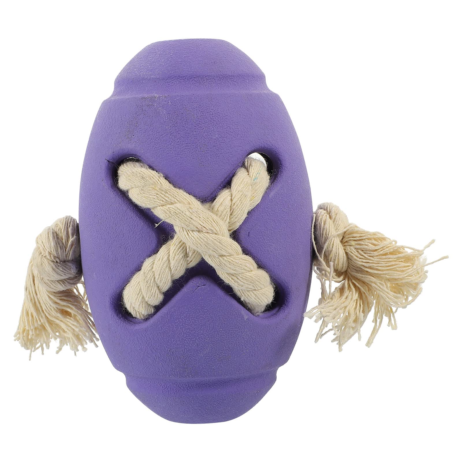 POPETPOP Durable Dog Rugby Ball Toy - Chew Resistant Puppy Chew Toy for Aggressive Chewers, Interactive Play & Training - Perfect for Fetch, Tug of War & Outdoor Fun