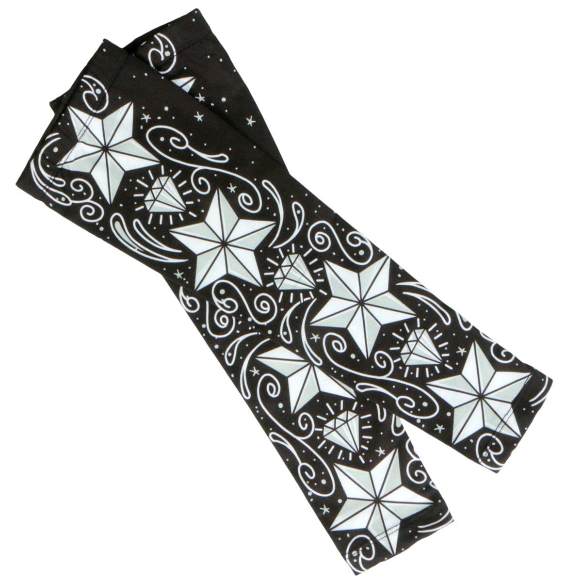 Hot Leathers ARM1013 Sugar Stars Arm Sleeve - Fashionable Arm Warmers for Women & Men - Perfect for Motorcycle Riding, Outdoor Sports, and Cosplay Costumes