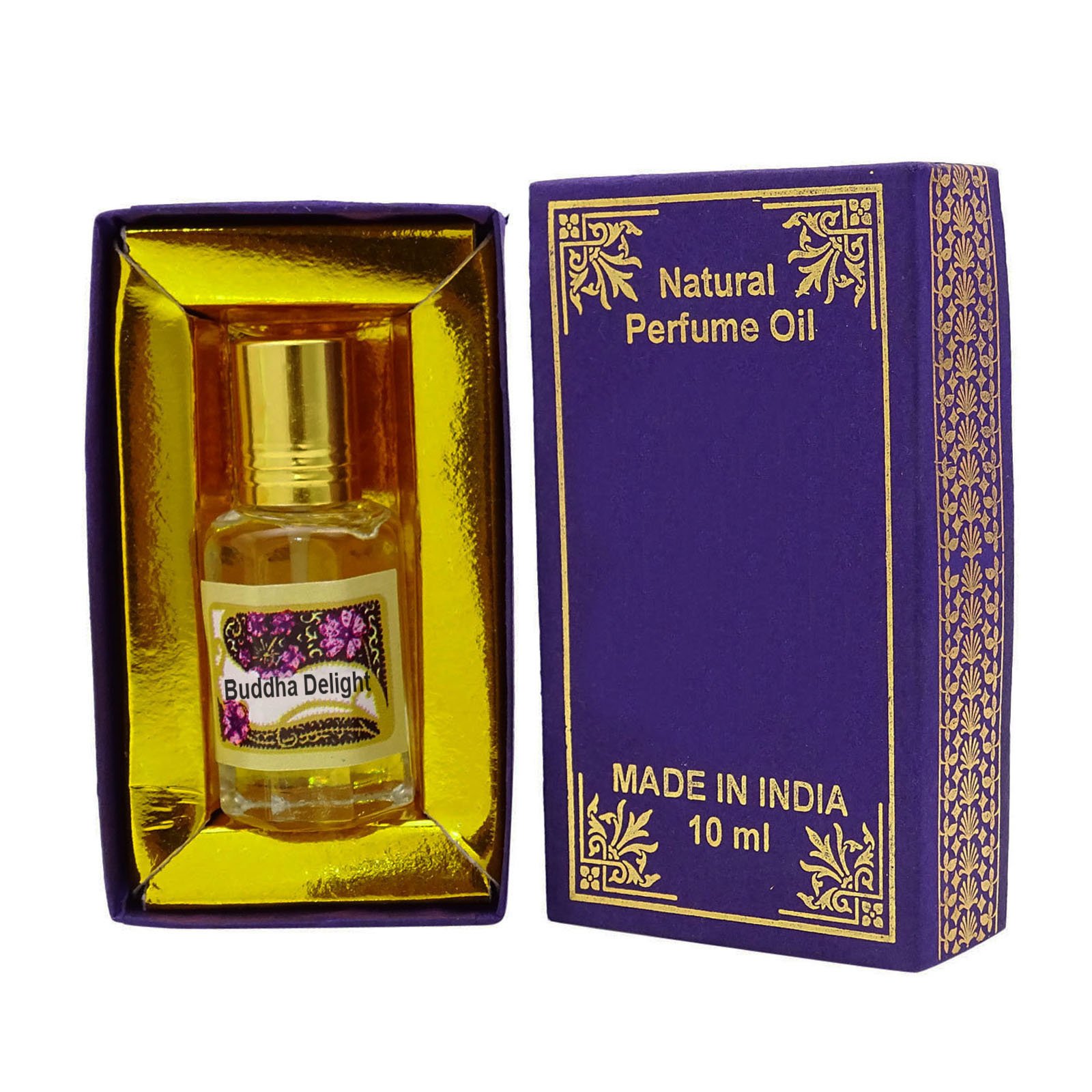 10ml Buddha Delight Fragrance Oil - 100% Pure Natural Essential Oil for Aromatherapy, Massage & Home Diffuser | Floral Scented Perfume Oil in Purple Bottle