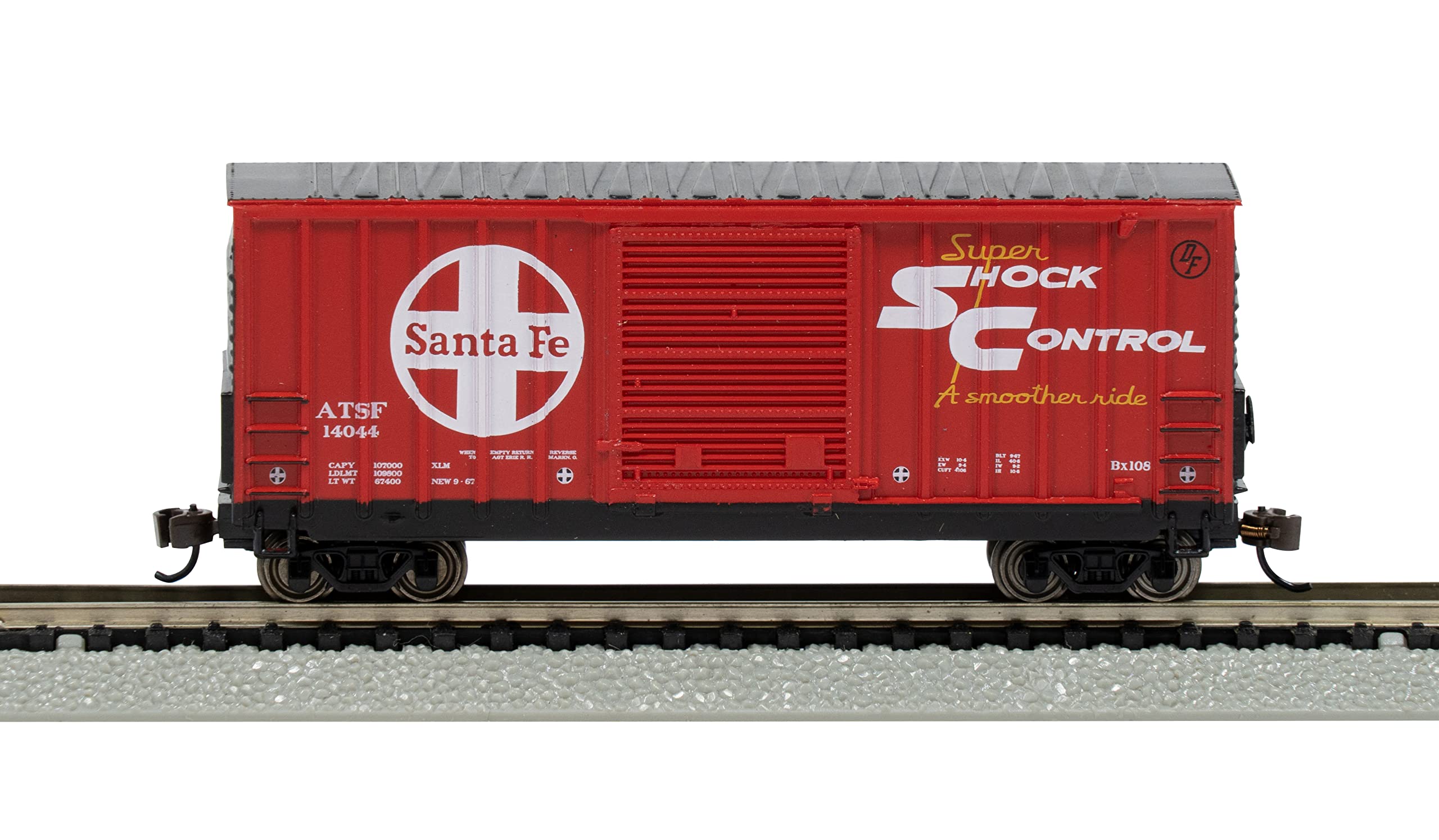 Bachmann Trains ATSF #14044 N Scale Hi-Cube Box Car Silver - Model Train Accessory for Railroad Layouts & Collectors