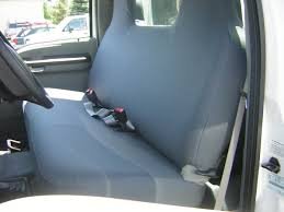 Waterproof Durafit Seat Covers for Ford F250-F550 Truck - Custom Fit Bench Seat Covers with Molded Headrests, Gray Endura Fabric | Perfect for Work Trucks, Off-Roading & Daily Commutes