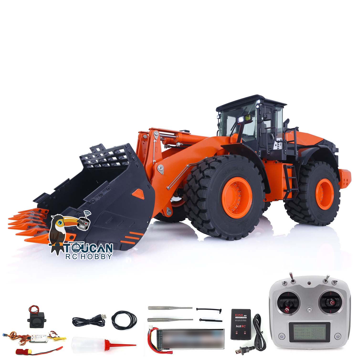 1/14 Scale Hydraulic RC Loader ZW370 JDM 198 - Remote Control Metal Construction Truck with New Sound Module - Realistic Model for Construction Site Play & Collectors