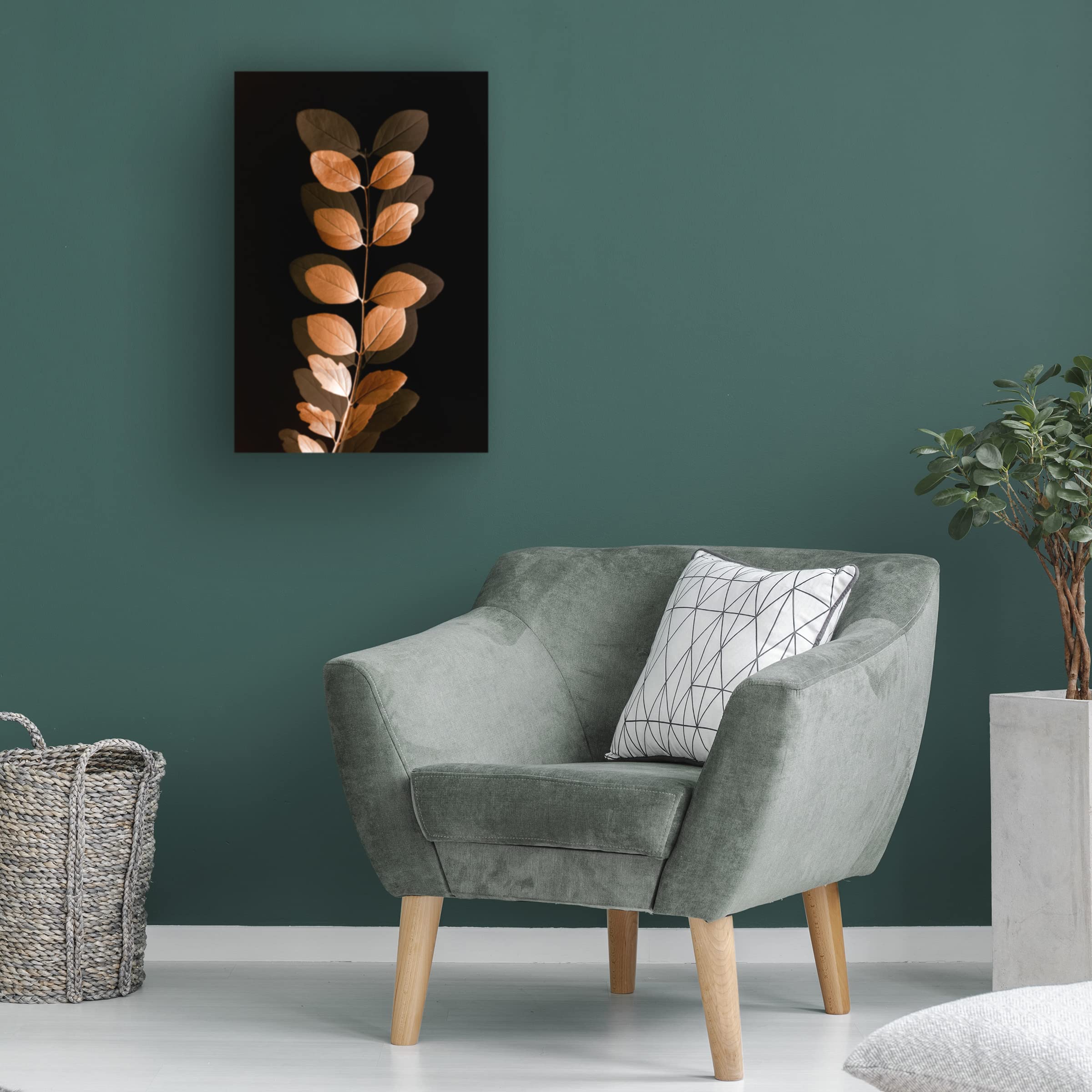 Fall Leaves 7 Canvas Wall Art Print by Ian Winstanley - Modern Nature Landscape Painting for Living Room, Bedroom & Office Decor