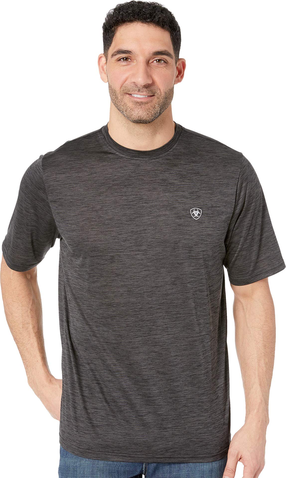 Ariat Men's Charger Basic Tee Shirt - Comfortable Cotton Short Sleeve T-Shirt for Casual Wear & Outdoor Activities