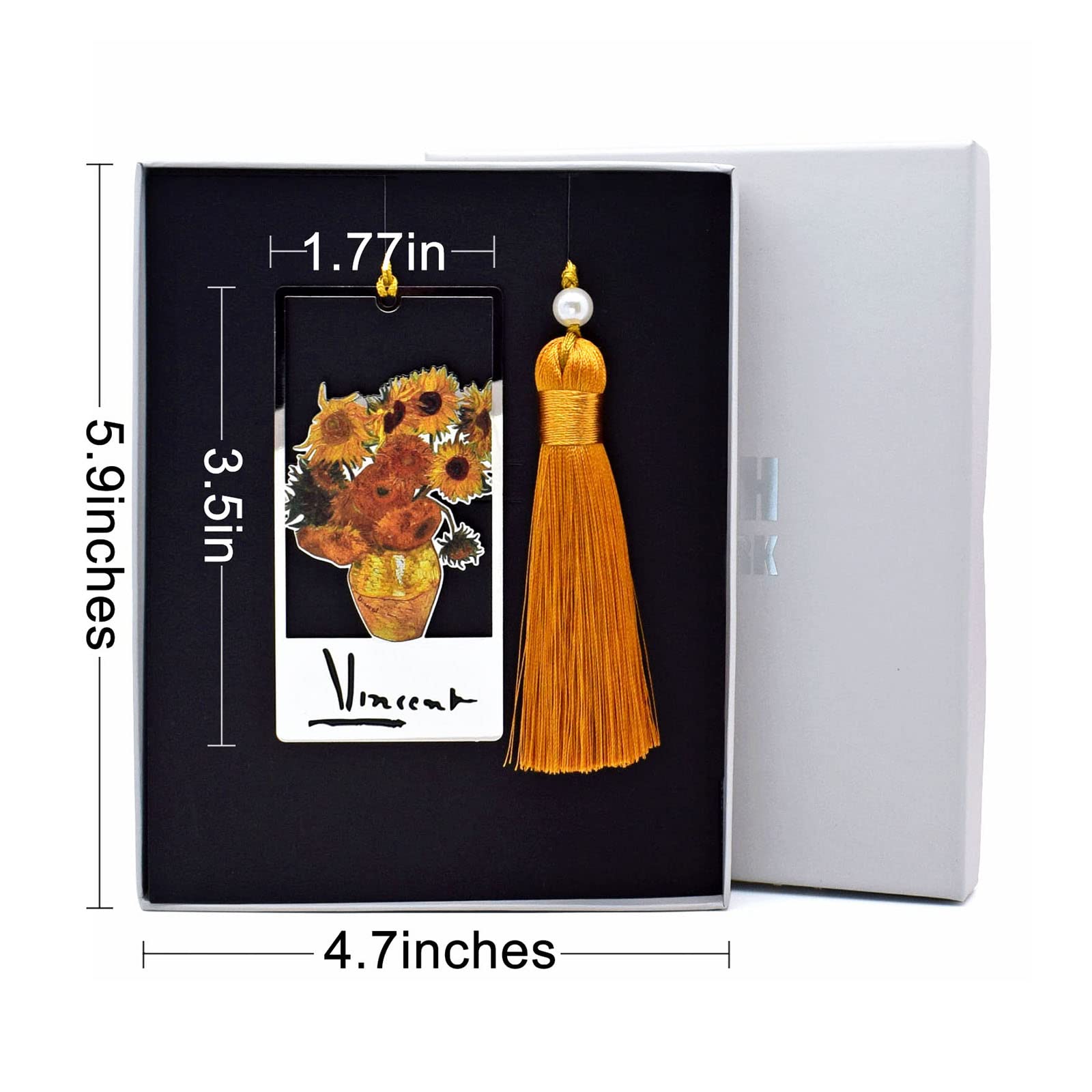 BLBMH 3-in-1 Metal Van Gogh Bookmark Set - Sunflower Design | Unique Birthday, Mother's Day & Teacher Appreciation Gift for Women, Book Lovers & Graduates | Perfect Reading Accessory for Bookworms & Literary Enthusiasts