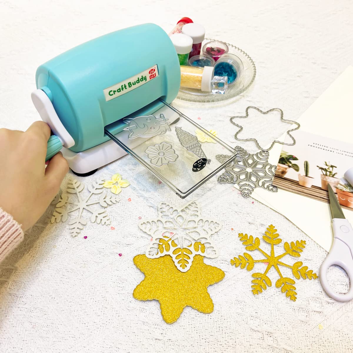 DIY Die Cutting & Embossing Machine for Paper Crafts - Scrapbooking, Card Making, Photo Albums & Decorative Projects | Handheld Embosser & Die Cutter for Creative Paper Art