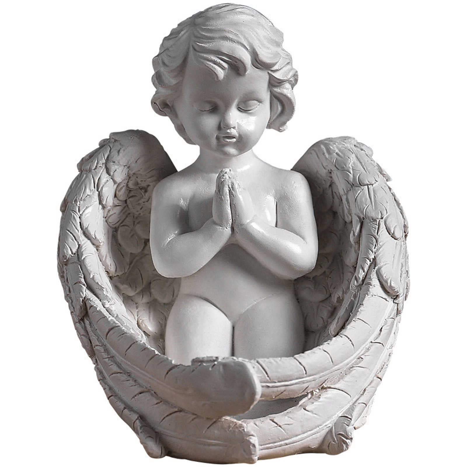 FRSP Angel Wings Small Candle Holder - Elegant Prayer & Memorial Candle Votive for Home Decor, Garden, Bereavement Gifts (Candles Not Included) | Perfect for Sympathy Gifts, Memorial Services & Spiritual Decorations
