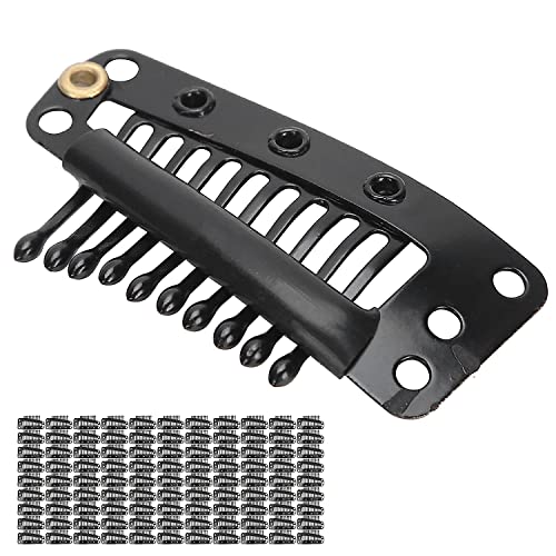 A K Homes - 10 Teeth Wig Clip for Secure Hold, Comfortable & Universal Fit for Most Wigs & Hair Weaving (Black) - Perfect for Cosplay, Daily Wear & Hair Extensions