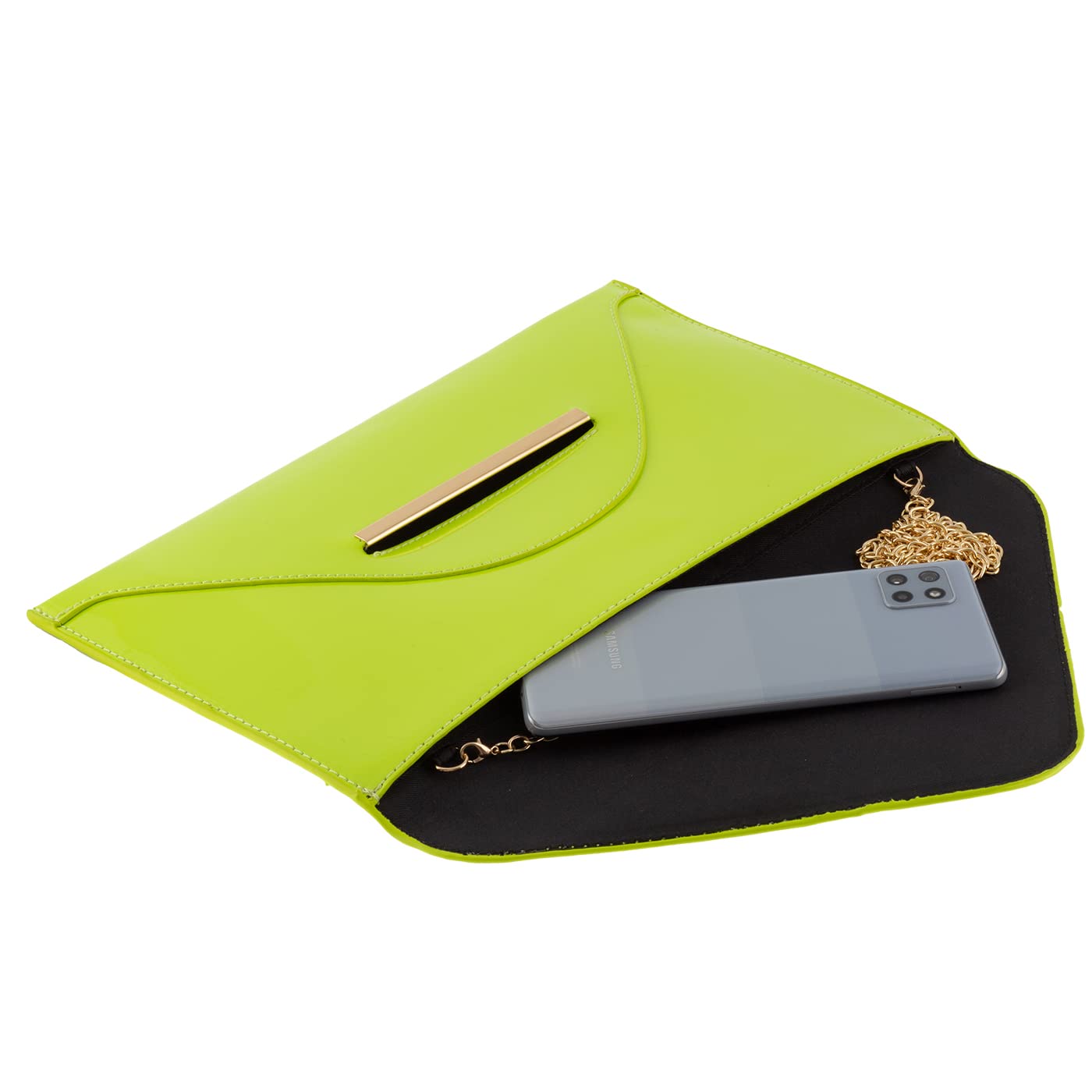 JNB Faux Patent Leather Envelope Candy Clutch Bag - Stylish Evening Clutch for Women, Perfect for Parties, Weddings & Special Occasions