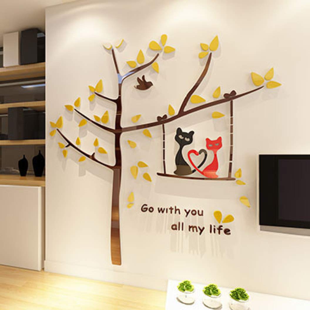3D Crystal Acrylic Wall Stickers - Dimensional Home Decor for Living Room, Bedroom & Kids Room | Easy Peel & Stick Wall Art for Nursery, Office & Dorm Decorations