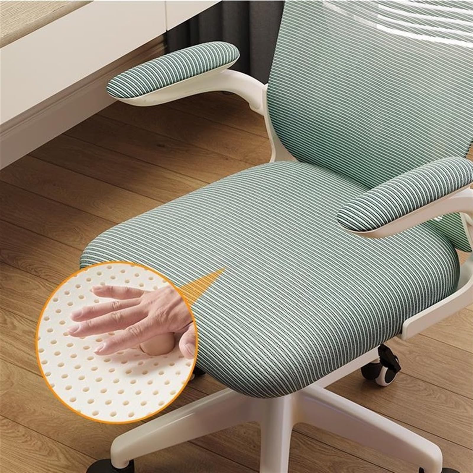 Ergonomic Office Chair with High Back & Headrest - Adjustable Armrests, Nylon Wheels & Mesh Back - Executive Desk Chair for Home & Office (Gray) - Perfect for Long Work Hours & Computer Use