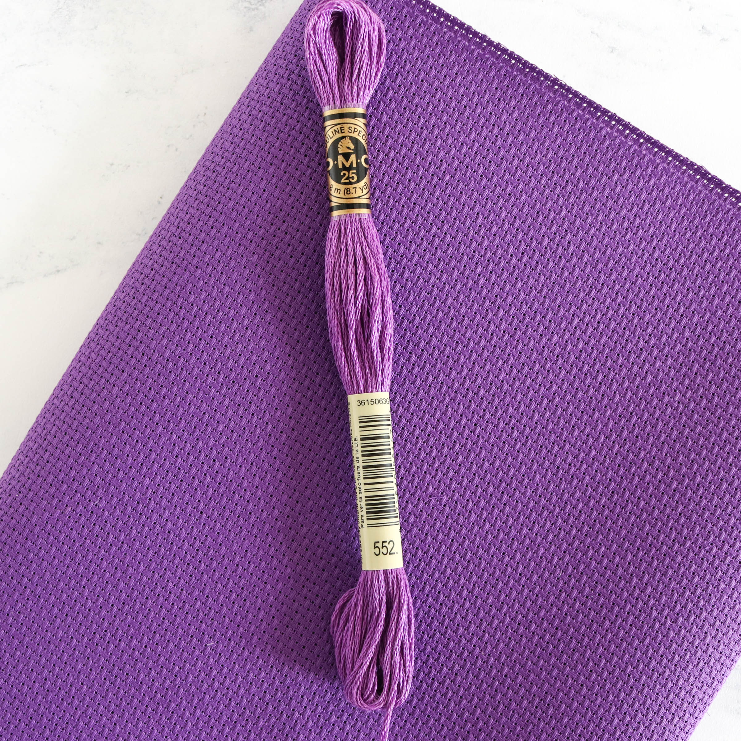 Premium 14 Count Lilac Aida Cross Stitch Fabric - Perfect for DIY Embroidery, Needlework Projects & Home Decor Crafts