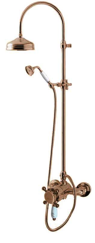 Kensington Retro Thermostatic Shower Mixer Set in Bronze - Vintage Style Bathroom Faucet for Modern & Classic Home Decor