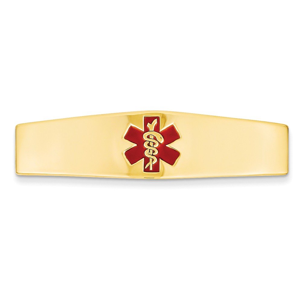 14K Gold Medical ID Bracelet - Personalized Engraved Name & Emergency Info - Perfect for Allergies, Diabetes & Medical Conditions