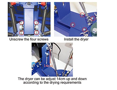 TECHTONGDA 16x16 Inch Multi-Color Flash Dryer for Screen Printing - Professional Ink Curing Machine & Universal Dryer Equipment - Perfect for T-Shirt Printing, DIY Crafts & Commercial Use