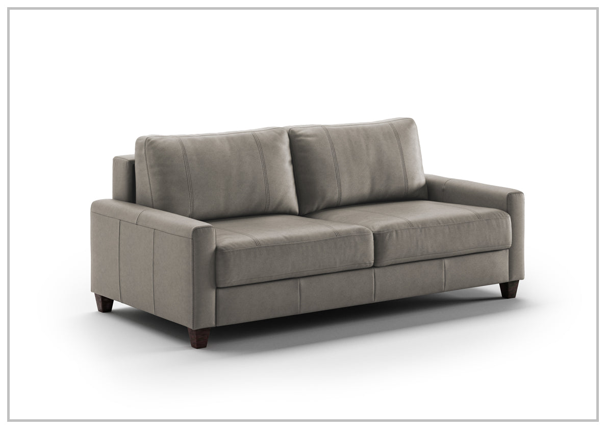 Luonto Nico Fabric Sleeper Sofa - Convertible Bed with Walnut or Chrome Legs - Full, Queen & King Size Options - Perfect for Small Spaces, Guest Rooms & Apartments