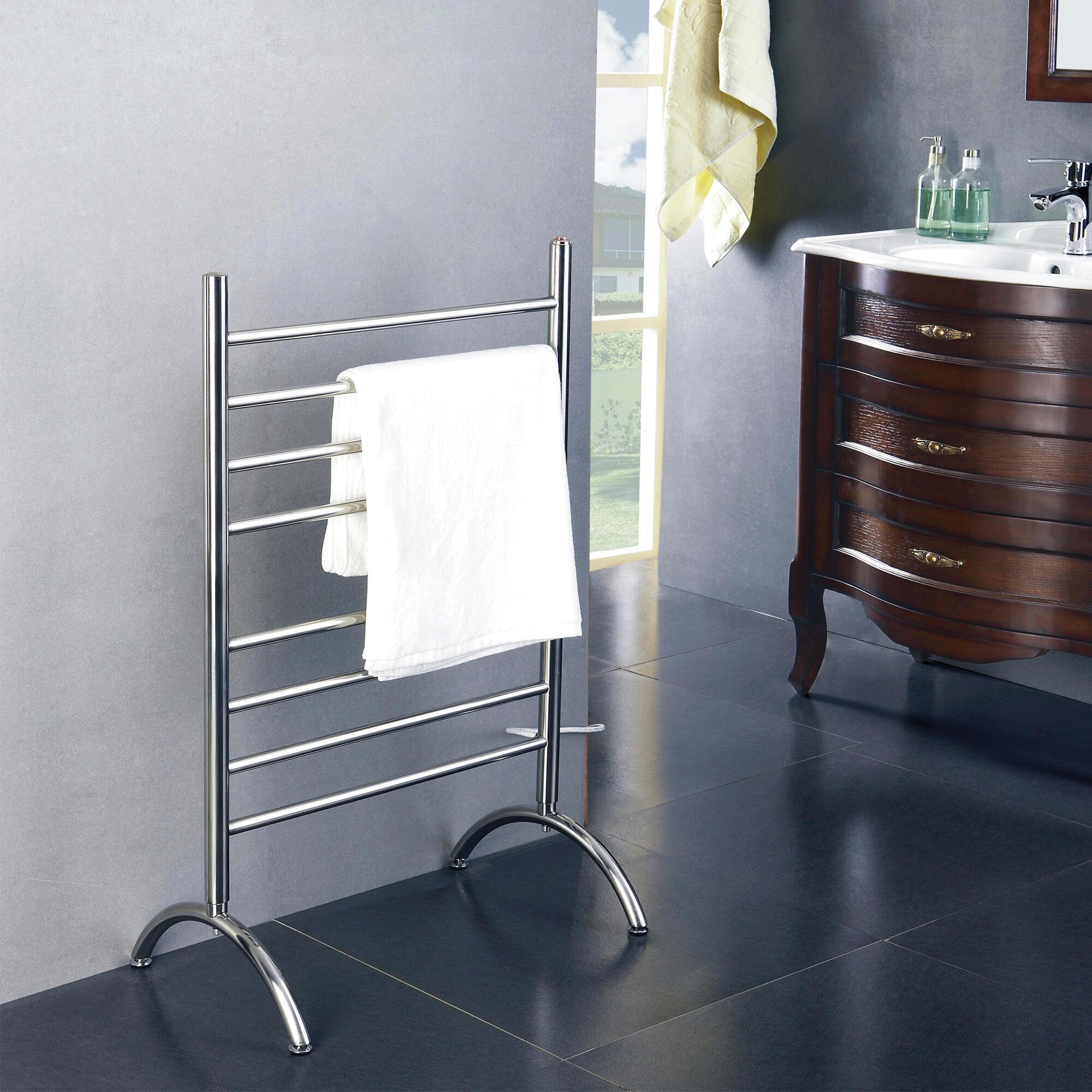 WarmlyYours Barcelona Freestanding Plug-In Towel Warmer - 24