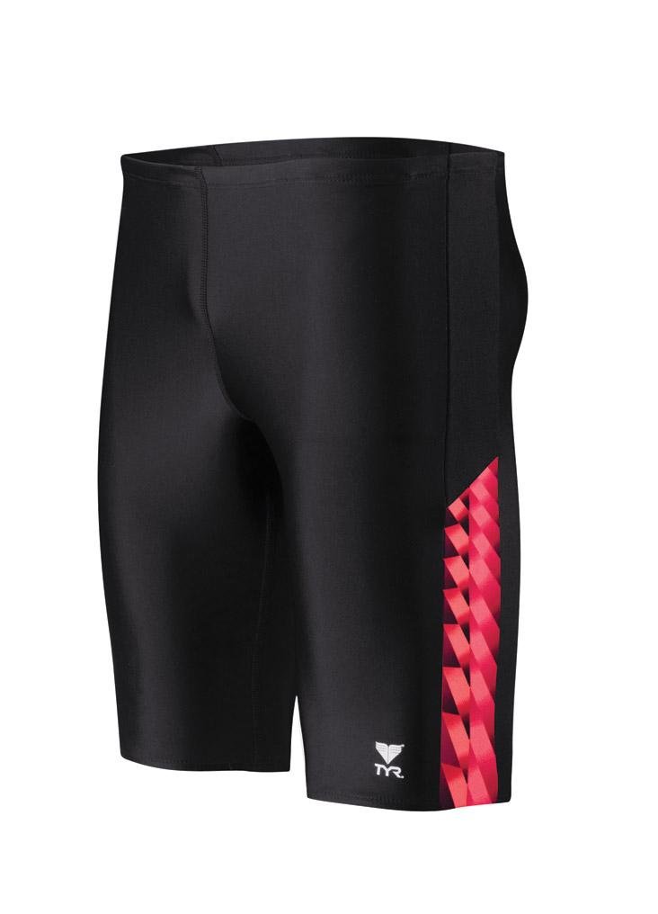 TYR Men's Free Falling Splice Jammer - High Performance Swim Jammer for Competitive Swimming & Training - Perfect for Lap Swimming, Triathlons & Water Sports