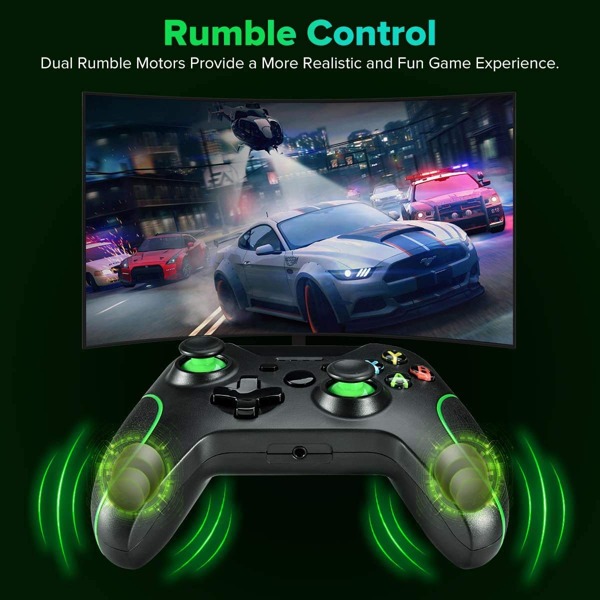 Xbox One Wired Controller with 3.5mm Audio Jack - Compatible with Xbox One/Xbox One X/Xbox One S/PS3/PC - Ergonomic Gamepad for Gaming & Streaming (Black) - Perfect for Competitive Play, Online Multiplayer & PC Gaming Sessions