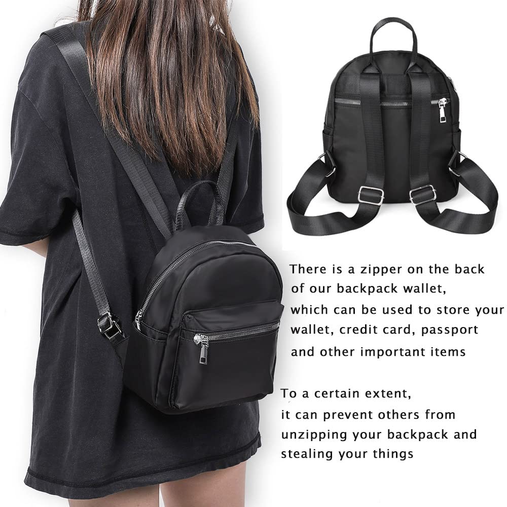 Etercycle Mini Backpack Purse for Women - Small Travel Backpack Shoulder Bag, Lightweight & Durable (Black) | Perfect for Daily Commute, Weekend Getaways & College Campus Use