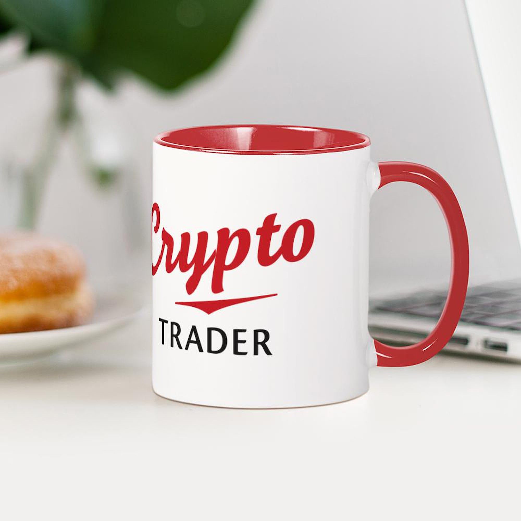 Crypto Trader Ceramic Coffee Mug 11 oz (325 ml) - Perfect for Bitcoin & Crypto Enthusiasts - Ideal for Office, Home & Gifts