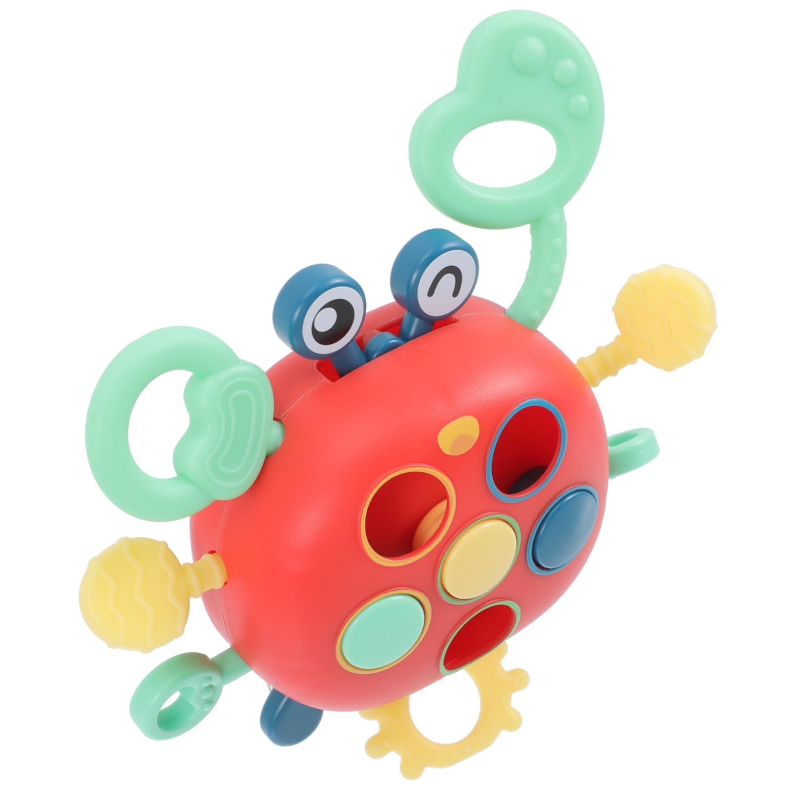 UPKOCH 5pcs String Pull Crab Toys - Sensory Tummy Time Toy for Babies, Early Learning Developmental Toys for Infants 3-6 Months - Perfect for Crawling Practice & Motor Skills Development