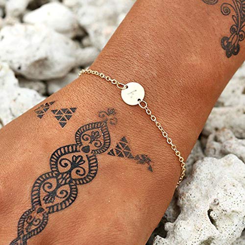 Gold 26 Initial Bracelet for Women - Adjustable Letter Initial Chain Bracelet for Teen Girls (G) - Perfect for Birthdays, Gifts & Everyday Fashion Jewelry