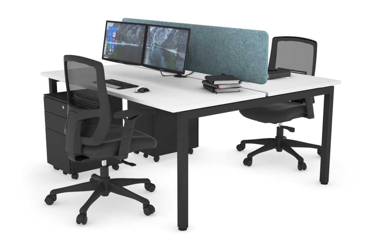 Quadro Square Legs 2 Person Office Workstation Desk [63