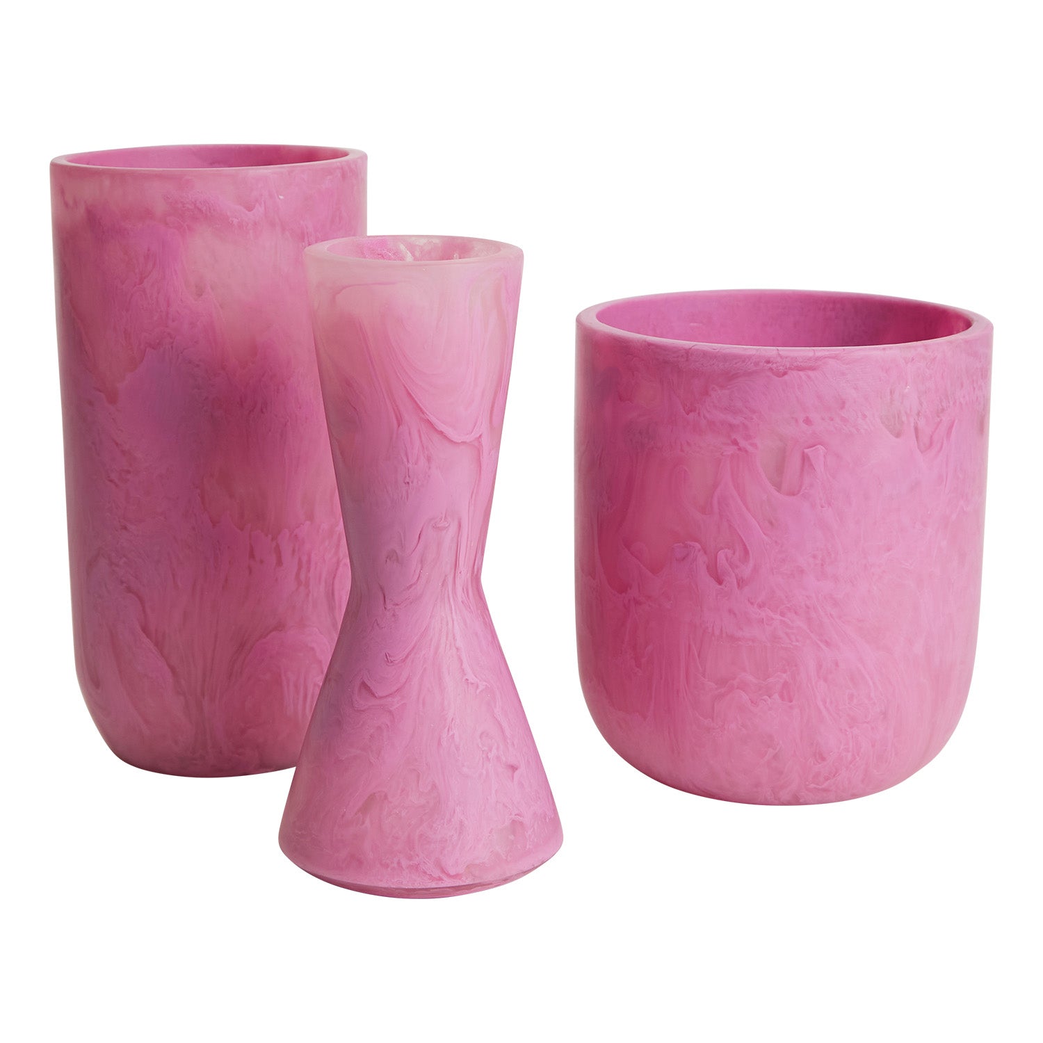 Kalinda Vase Fuchsia - Modern Ceramic Flower Vase for Home Decor, Wedding Centerpieces & Office Desk Decorations