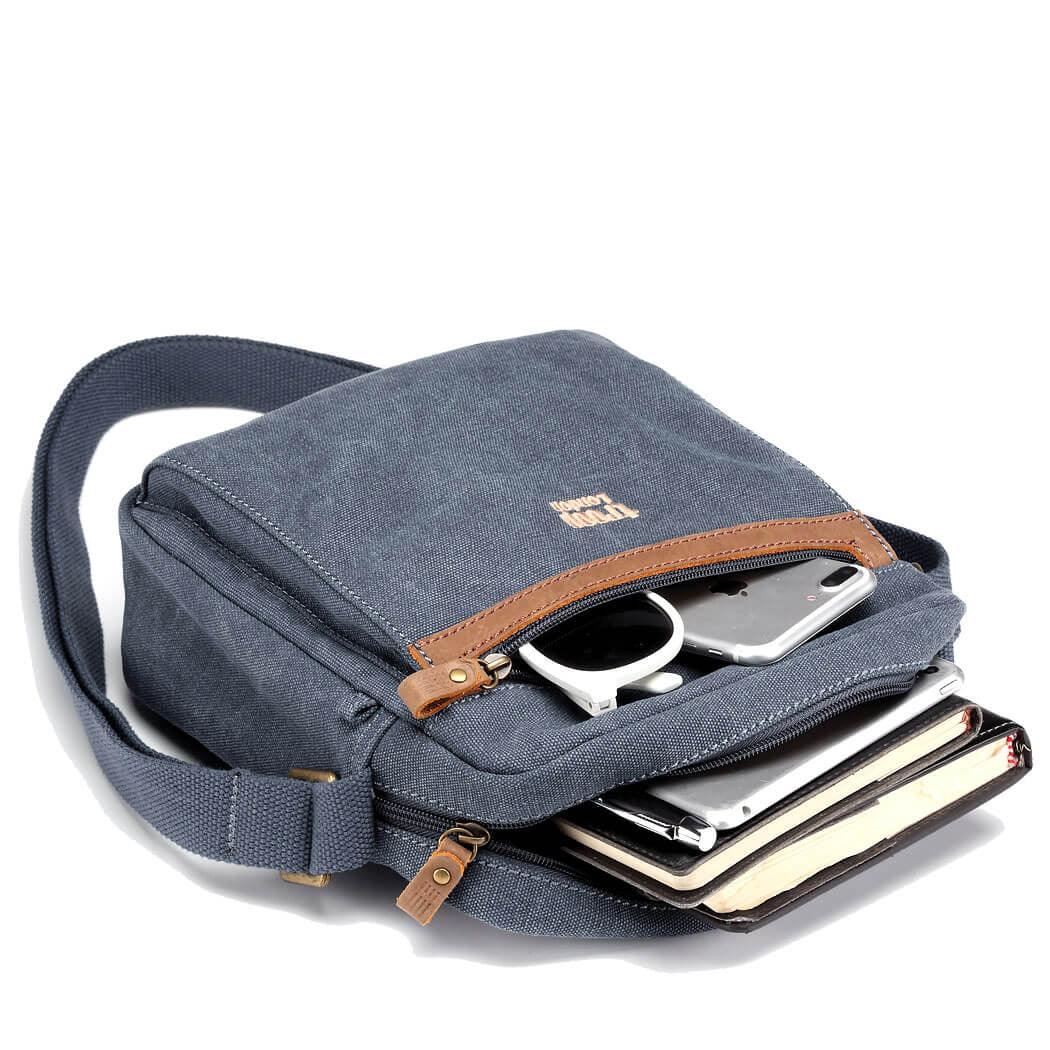 Troop London Classic Canvas Crossbody Bag for Men & Women - Stylish & Durable Shoulder Bag for Travel, Work & Everyday Use