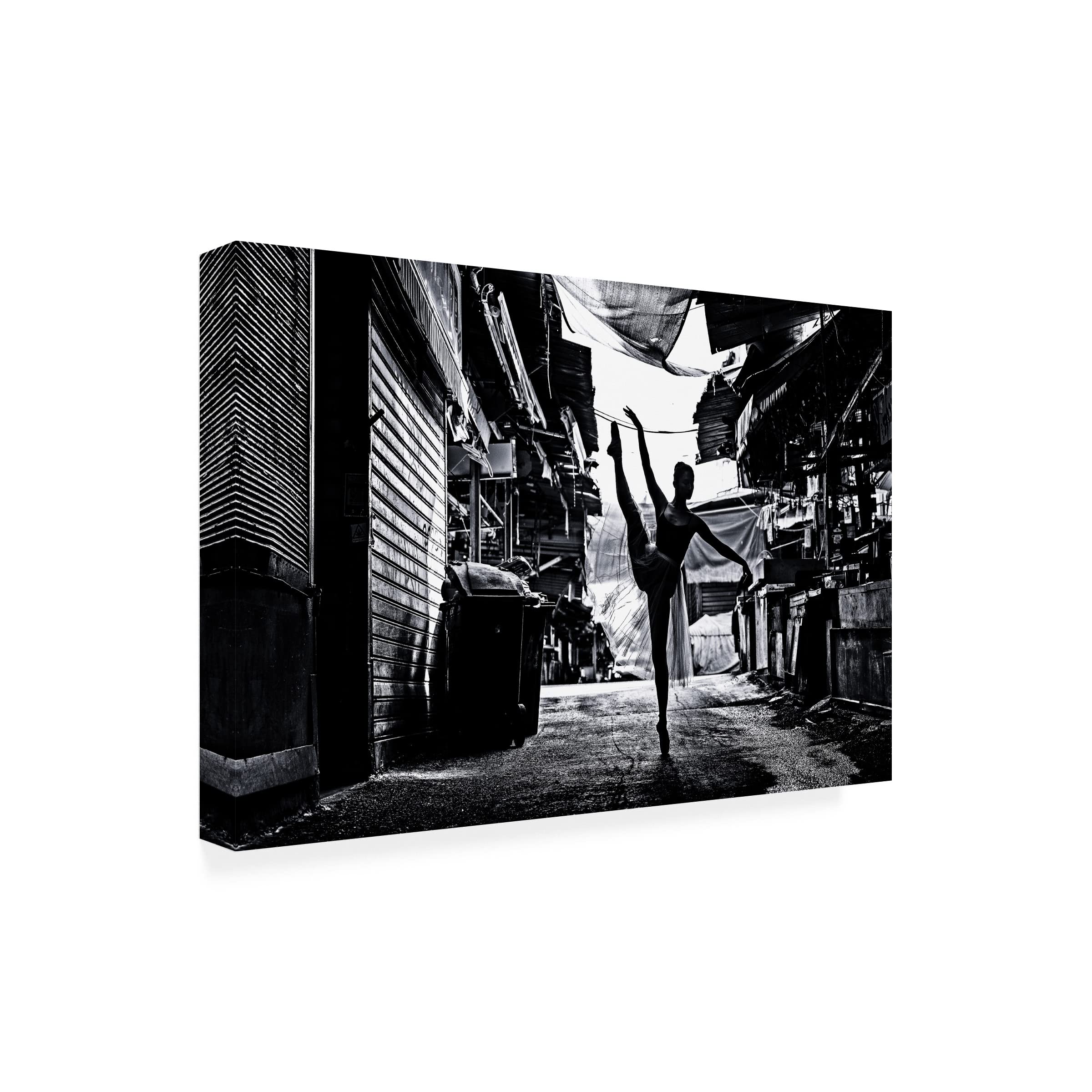 Trademark Fine Art 'Ballerina In The Street' Canvas Wall Art Print by Amnon Eichelberg - Perfect for Living Room, Bedroom & Office Decor