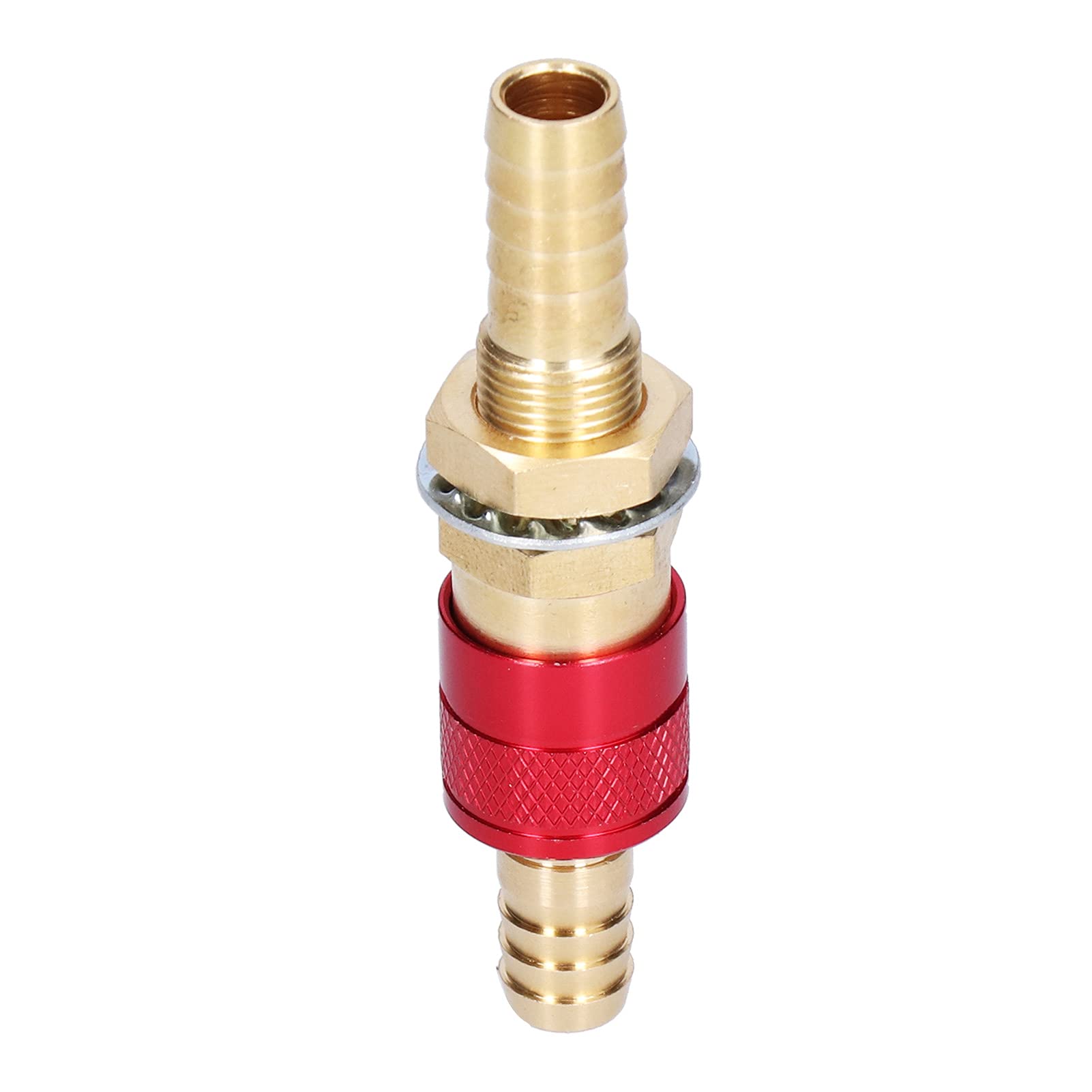Brass M10 Quick Hose Connector for Torch Welding - Red