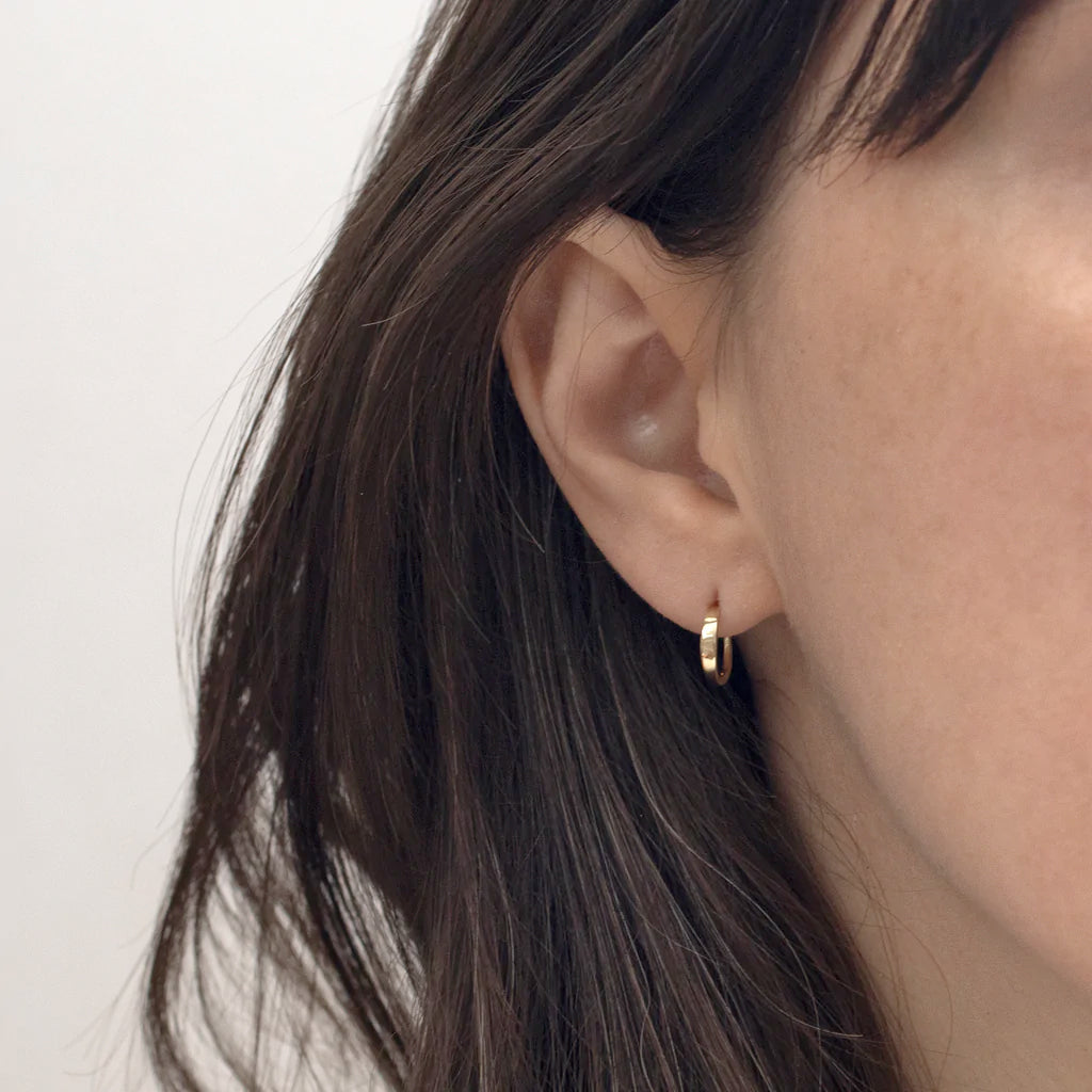 Always Here Small Gold Hoop Earrings for Women - Elegant Everyday Wear & Gift for Her
