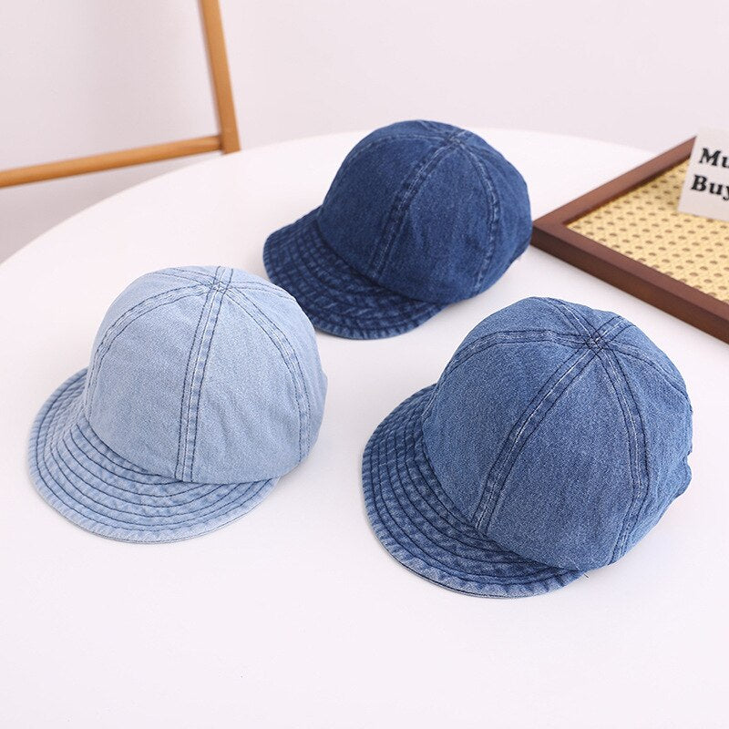 William Denim Toddler Hat - Soft & Stylish Baby Sun Hat for Boys & Girls - Perfect for Outdoor Play, Beach, and Park Adventures